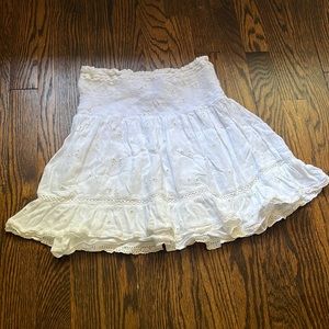White ruffle skirt